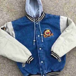 Disney Vintage Winnie The Pooh Xxxtentacion Varsity Denim Jacket