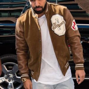 Drake Brown Bomber Varsity Jacket