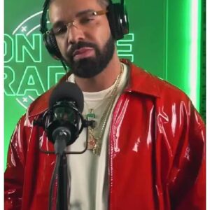 Drake On The Radar Red Leather Jacket