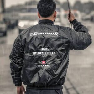 Drake Scorpion Bomber Black Jacket