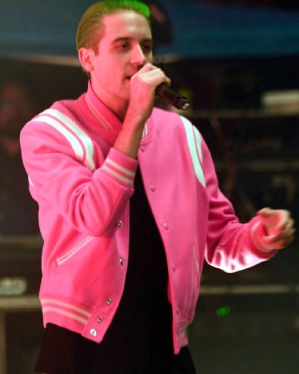 G-Eazy Pink Varsity Jacket