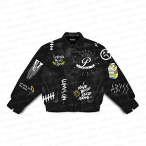 Juice WRLD Legends Never Die Black Leather Varsity Jacket