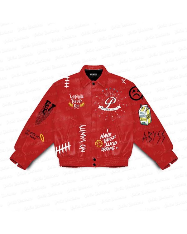 Juice WRLD Legends Never Die Red Varsity Jacket