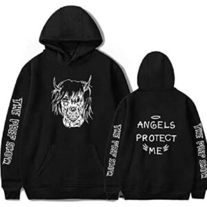 Lil Peep Angel Protect Me Black Hoodie