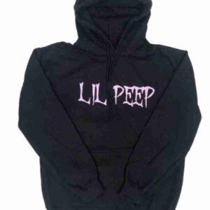 Lil Peep Black Logo Wool Hoodie