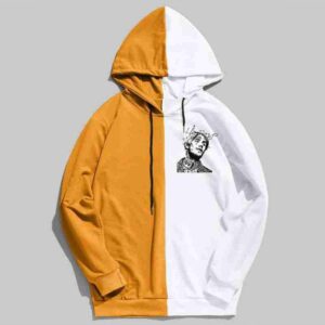 Lil Peep Graphic Half Colored Mustard Hoodie