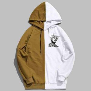 Lil Peep Graphic Half Colored Olive Hoodie