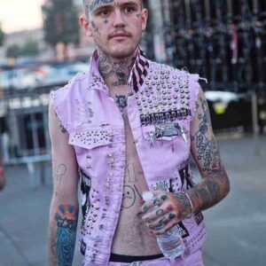 Lil Peep Pink Studded Vest