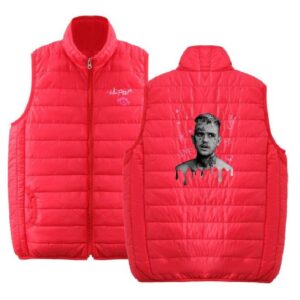 Lil Peep Sleeveless Graphic Bomber Red Vest