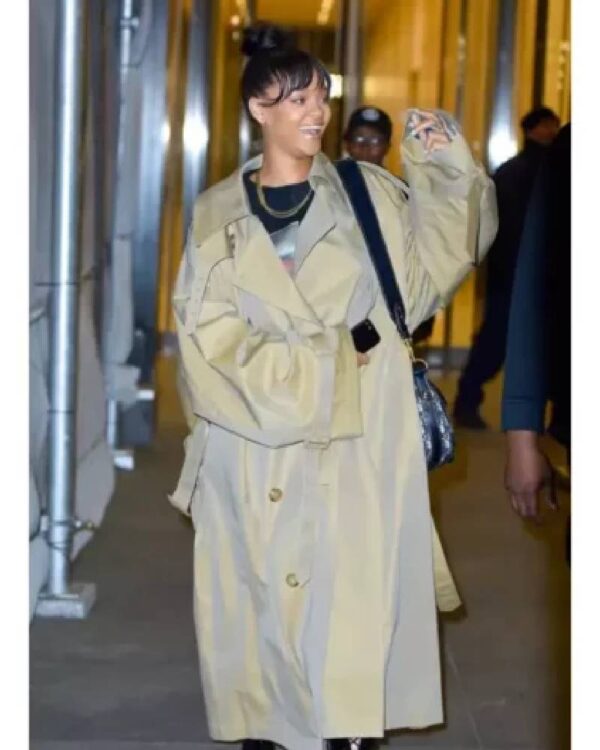 Rihanna Brown Trench Coat