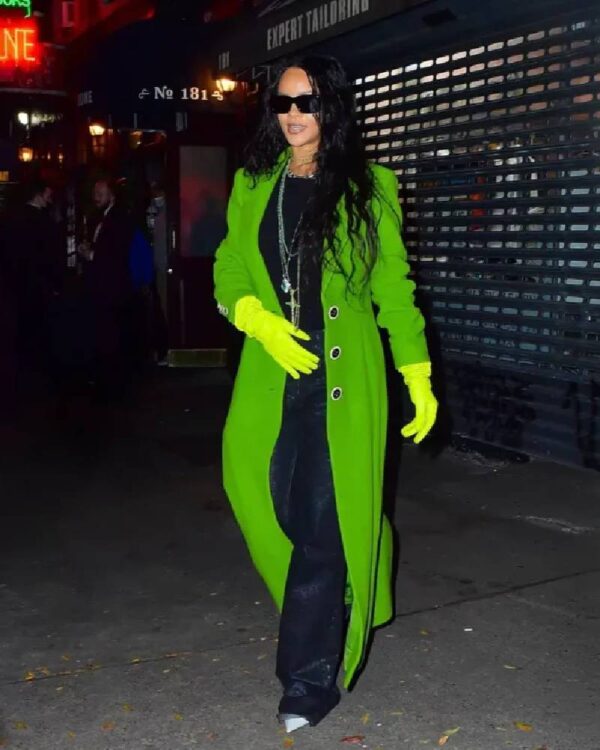 Rihanna Green Coat