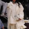 Rihanna LA Lakers Game White Coat