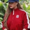 Rihanna LA Park Red Track Jacket