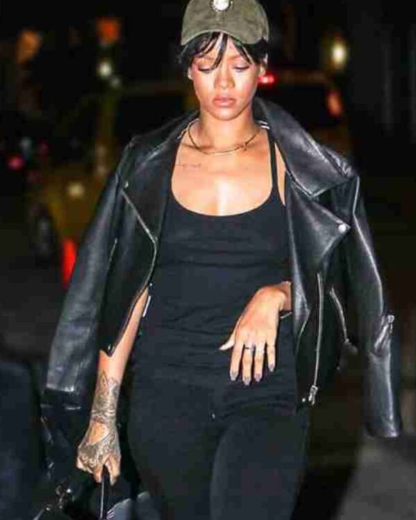 Rihanna Motorcycle Leather Jacket