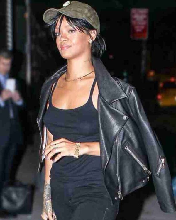 Rihanna Motorcycle Leather Jacket