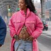 Rihanna Pink Coat