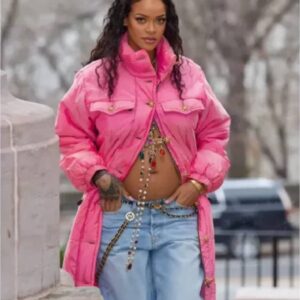 Rihanna Pink Coat