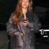 Rihanna San Vicente Bungalows Black Leather Jacket