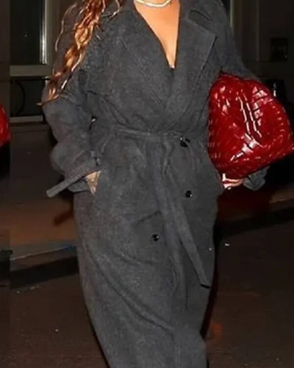 American Singer NYC Rihanna Grey Wool Long Coat