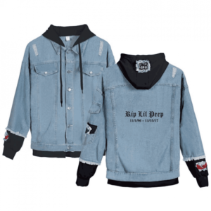 Lil Peep Rip Jean Blue Buttoned Jacket