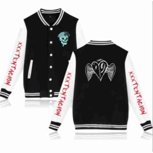 Xxxtentacion Baseball Uniform Printed Graphic Wool Jacket