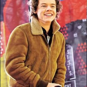 Harry Styles Brown Suede Leather Jacket