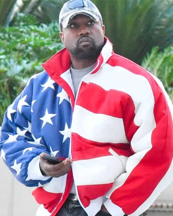 Kanye West American Flag Bomber Jacket