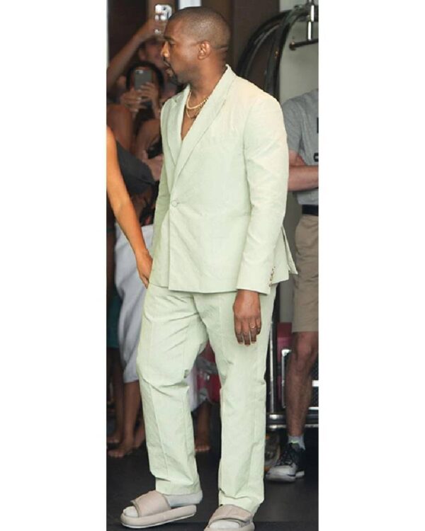 Kanye West Mint Green Louis Vuitton Suit