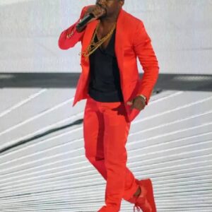 Kanye West Red Suit