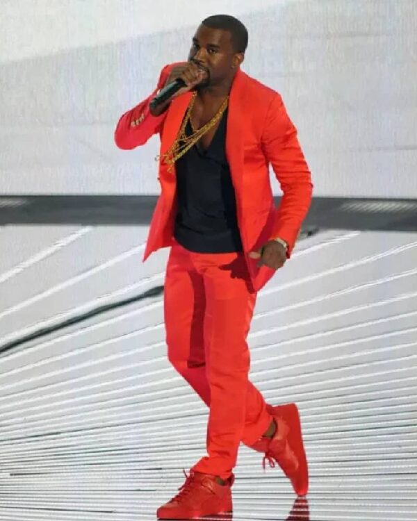 Kanye West Red Suit