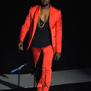 Kanye West Red Suit