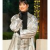 Katy Perry American Idol Silver Leather Coat