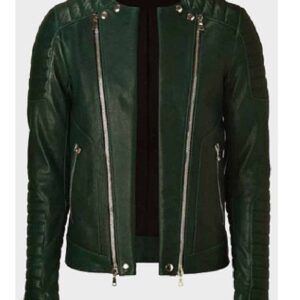 Kid Cudi Green Leather Jacket