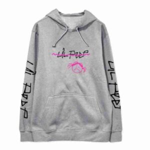 Lil Peep Angry Girl Grey Wool Pullover Hoodie