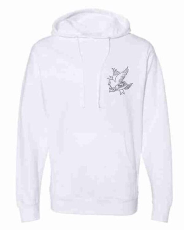 Lil Peep Plain White Flying Bird Crybaby Hoodie