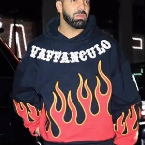 Buy Drake Vaffanculo Flame Pullover Black Hoodie For Men And Women