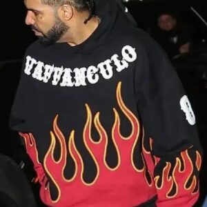 Buy Drake Vaffanculo Flame Pullover Black Hoodie For Men And Women