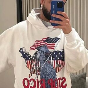 Drake 2023 Stop Rico White Pullover Fleece Hoodie For Men And Women