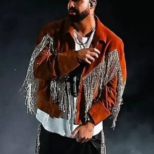 Houston Rodeo Drake Brown Fringe Jacket For Sale