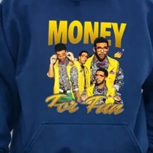 Trendy Passionfruit Drake Blue Fleece Pullover Hoodie