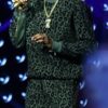 Army Green Snoop Dogg Leopard Print Tracksuit For Sale