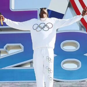 Buy Paris Olympics 2024 Closing Ceremony Snoop Dogg White Tracksuit For Men And Women