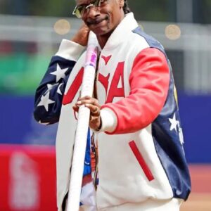 Buy Snoop Dogg 2024 Olympic Trials USA Leather Bomber Jacket For Men And Women