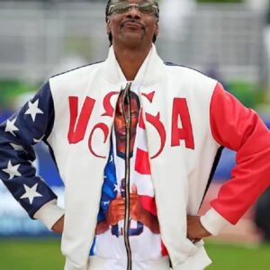 Buy Snoop Dogg 2024 Olympic Trials USA Leather Bomber Jacket For Men And Women