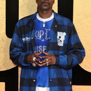 Buy Snoop Dogg Death Row Records Blue Plaid Checked Jacket For Men And Women