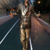 Buy Snoop Dogg The Prelude To The Olympics Golden Leather Suit For Unisex