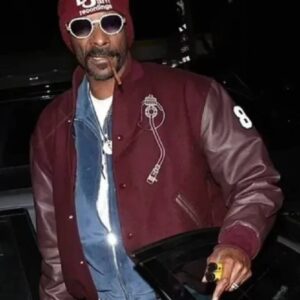 House Party 2023 Snoop Dogg Red Varsity Bomber Jacket