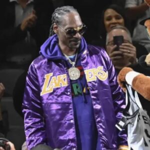 Los Angeles Lakers Snoop Dogg Purple Varsity Bomber Jacket