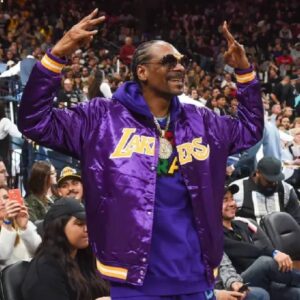 Los Angeles Lakers Snoop Dogg Purple Varsity Bomber Jacket